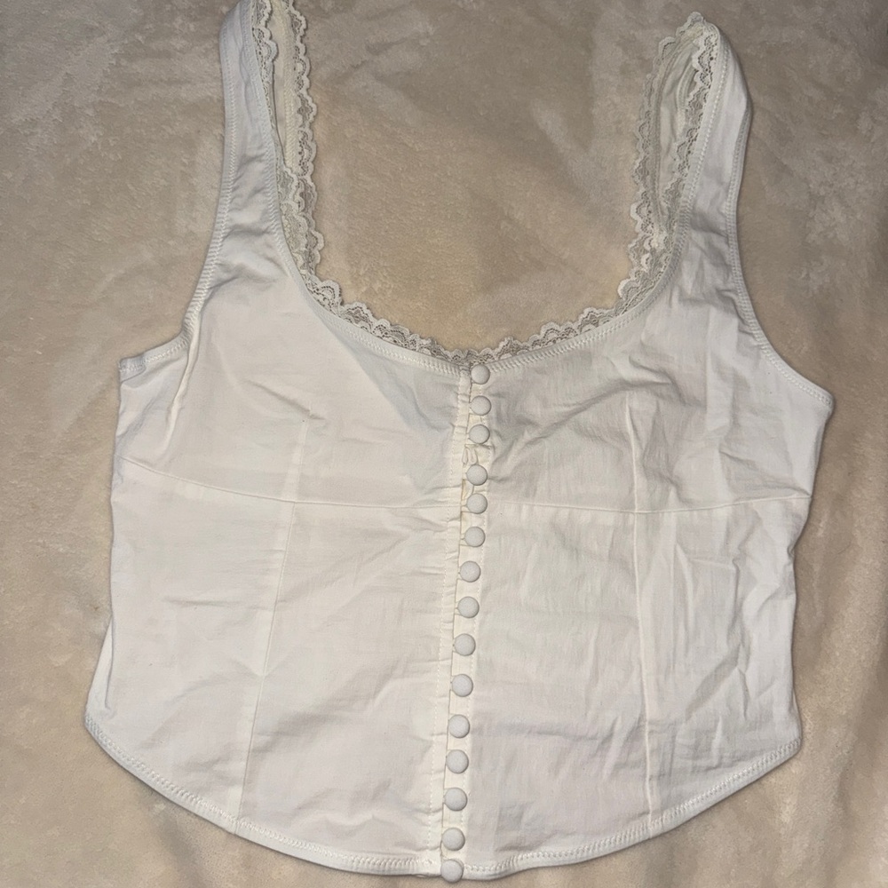 White Fox Crop Top